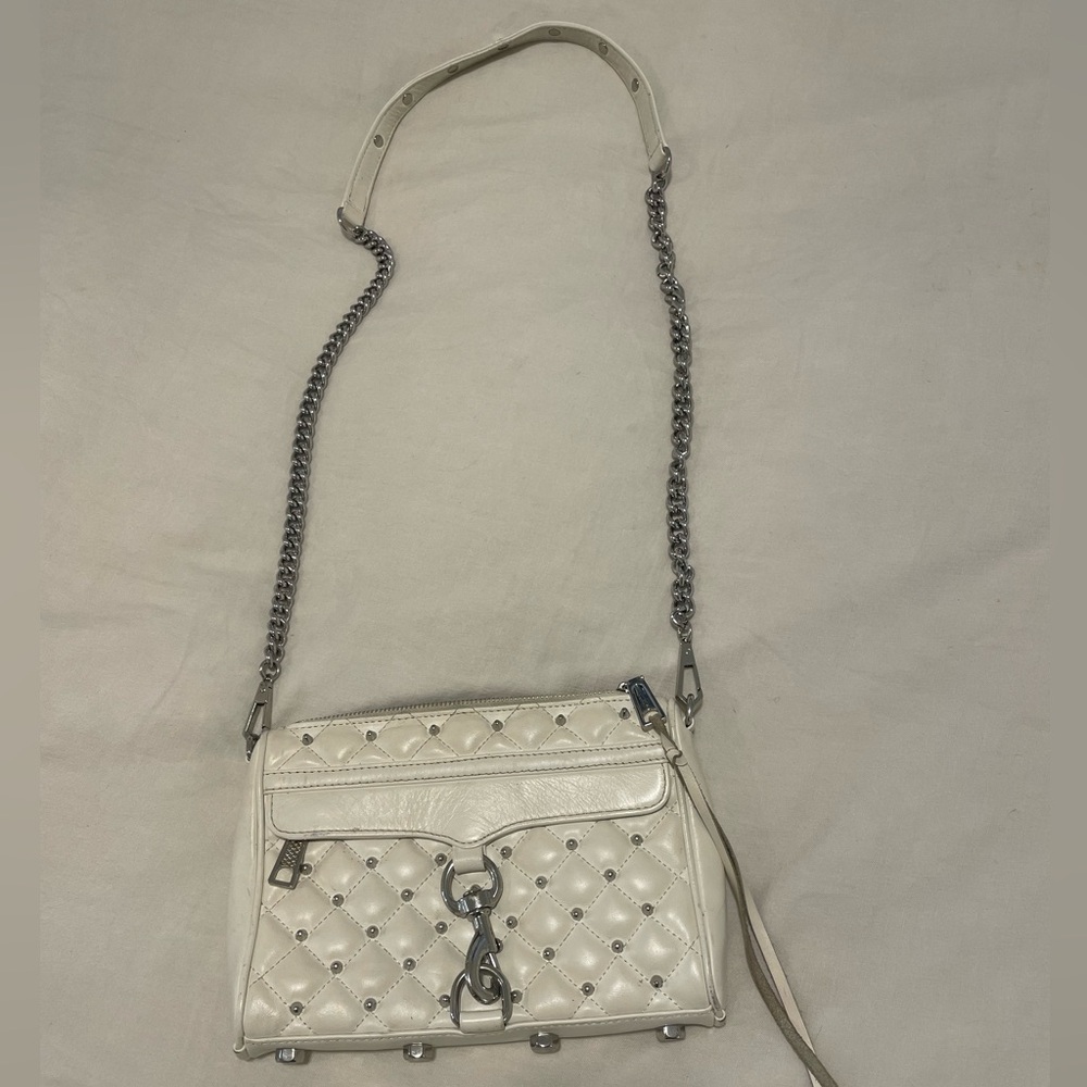Rebecca Minkoff Cream Quilted Crossbody Bag